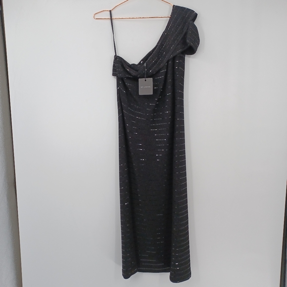 St. John Couture Beaded Gown "Caviar" - Picture 6 of 9